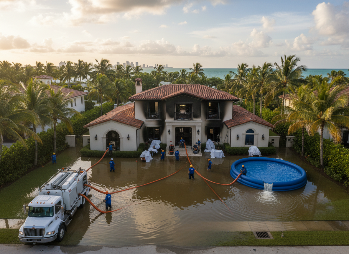 Handling Water Used In Fire Suppression On Key Biscayne Island Homes