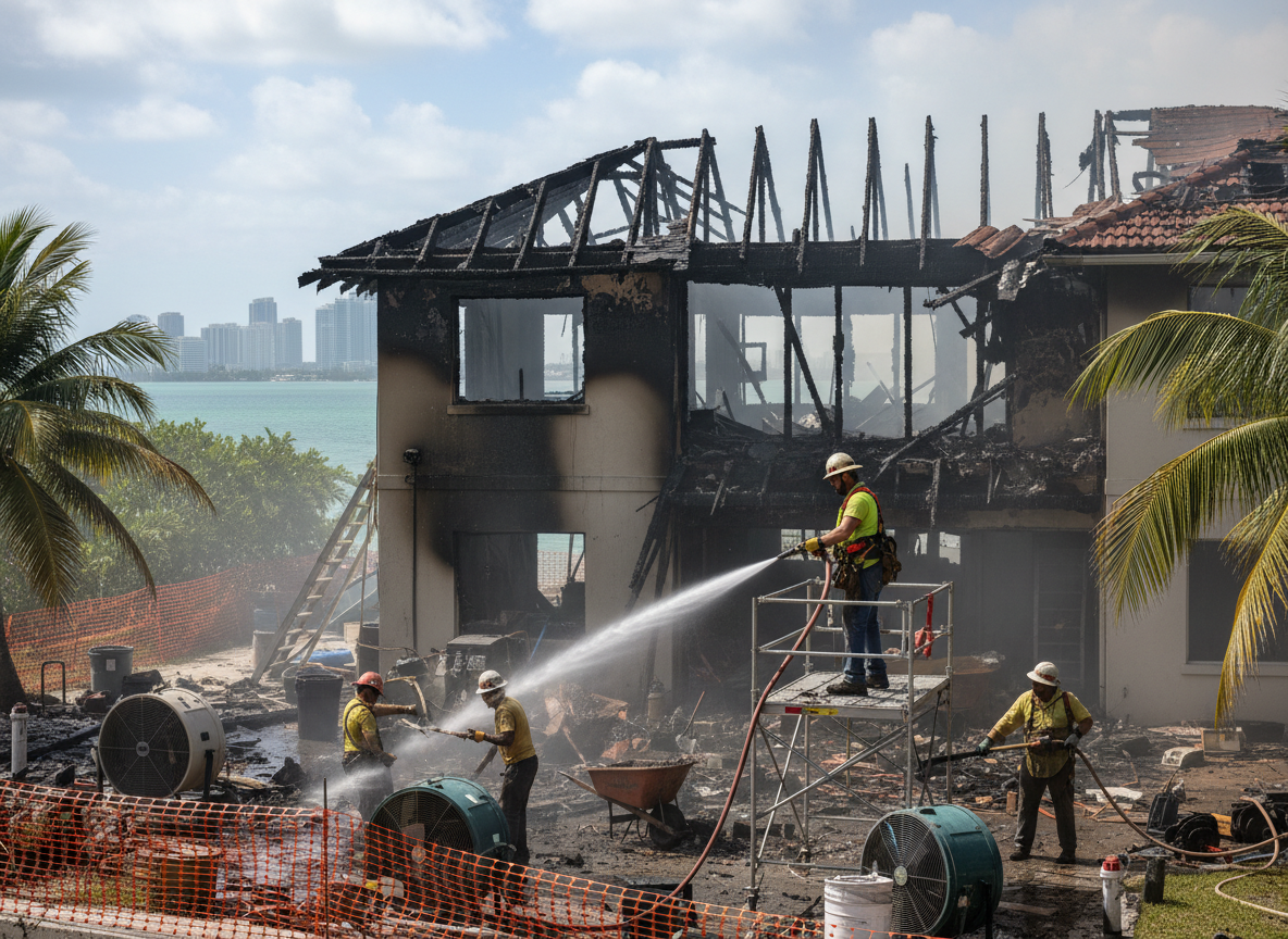 Emergency Fire Damage Restoration in Key Biscayne, FL