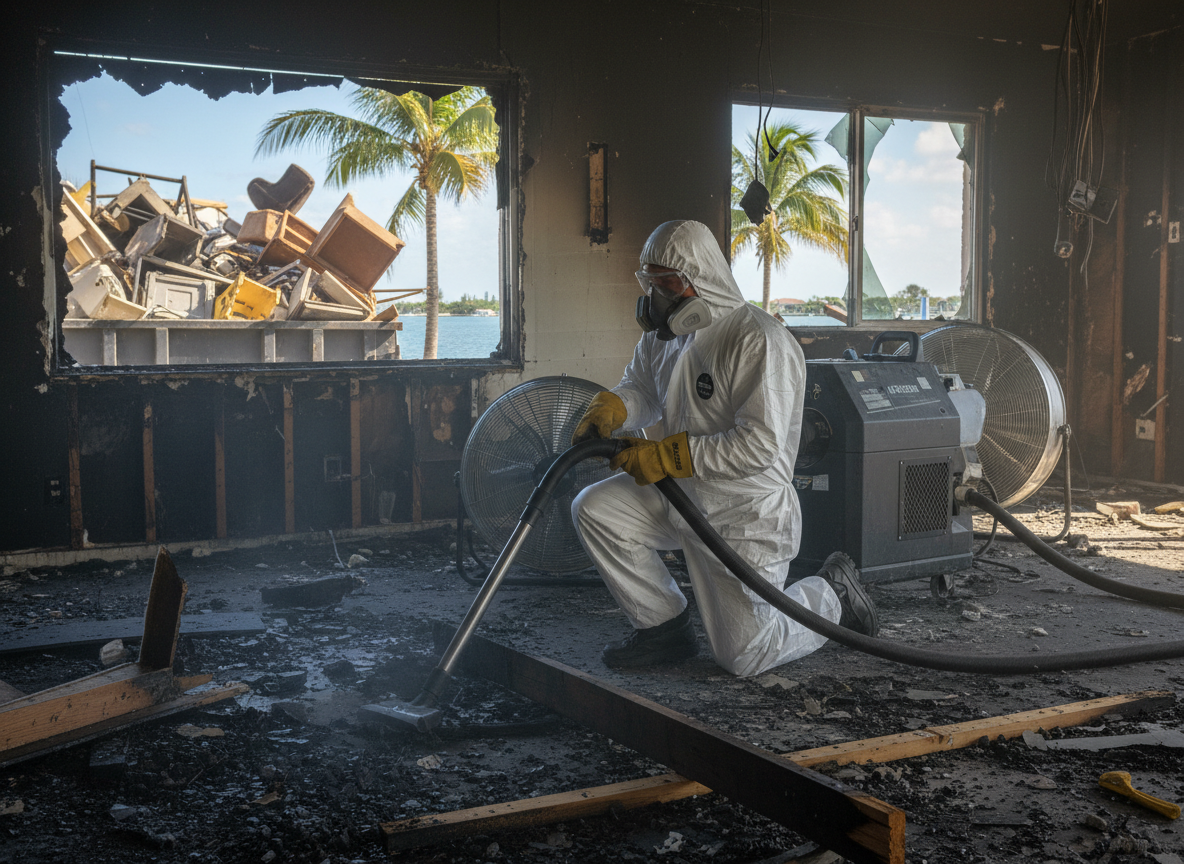Fire Damage Clean Up in Key Biscayne, FL
