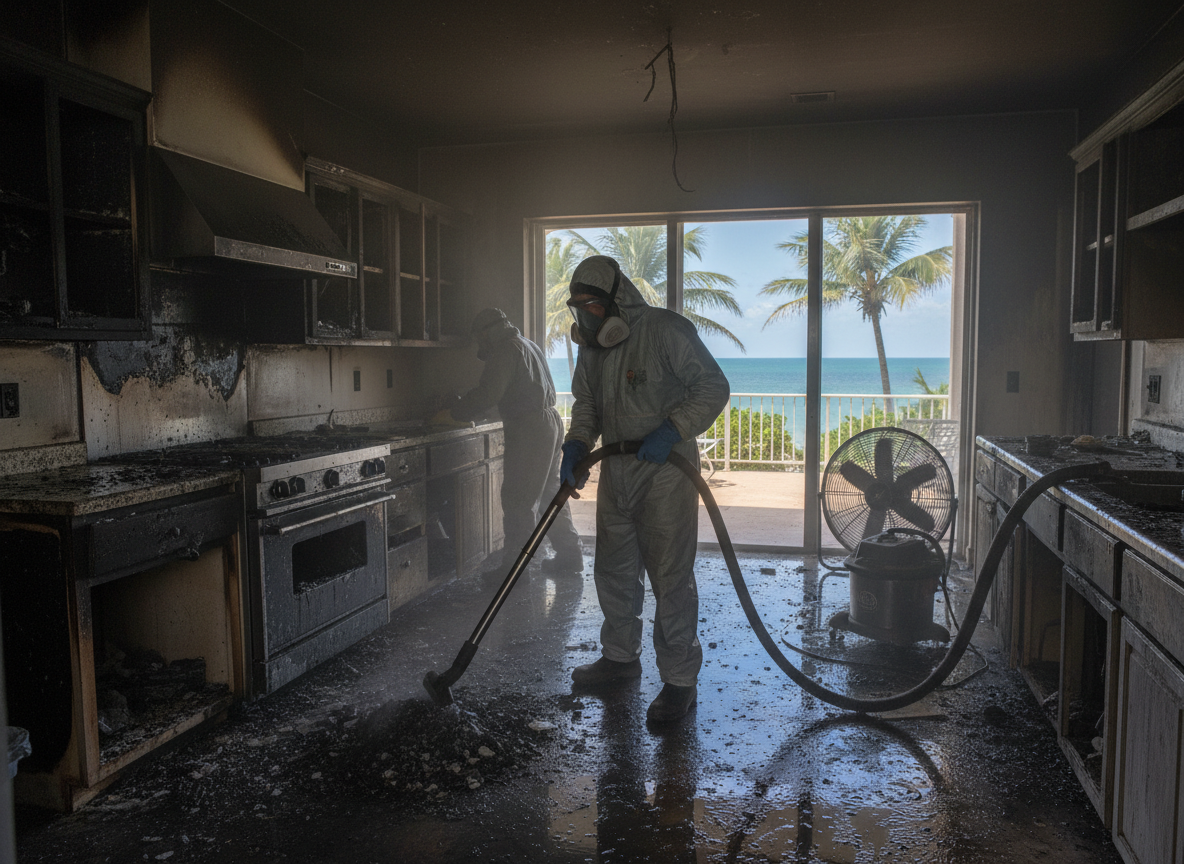 Kitchen Fire Cleanup in Key Biscayne, FL